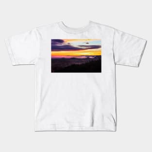 Misty northen town Kids T-Shirt